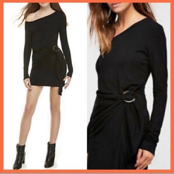 FREE PEOPLE FRANKIE FORM FITTED ASYMMETRICAL DRESS - Picture 1 of 4